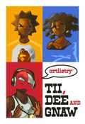 ‘tii, dee and gnaw’ poster
